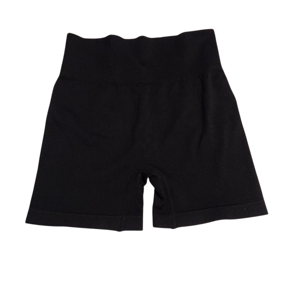 OQQ Contour Shorts Shaping Seamless Tricot Yoga Workout Black Large NEW NWOT